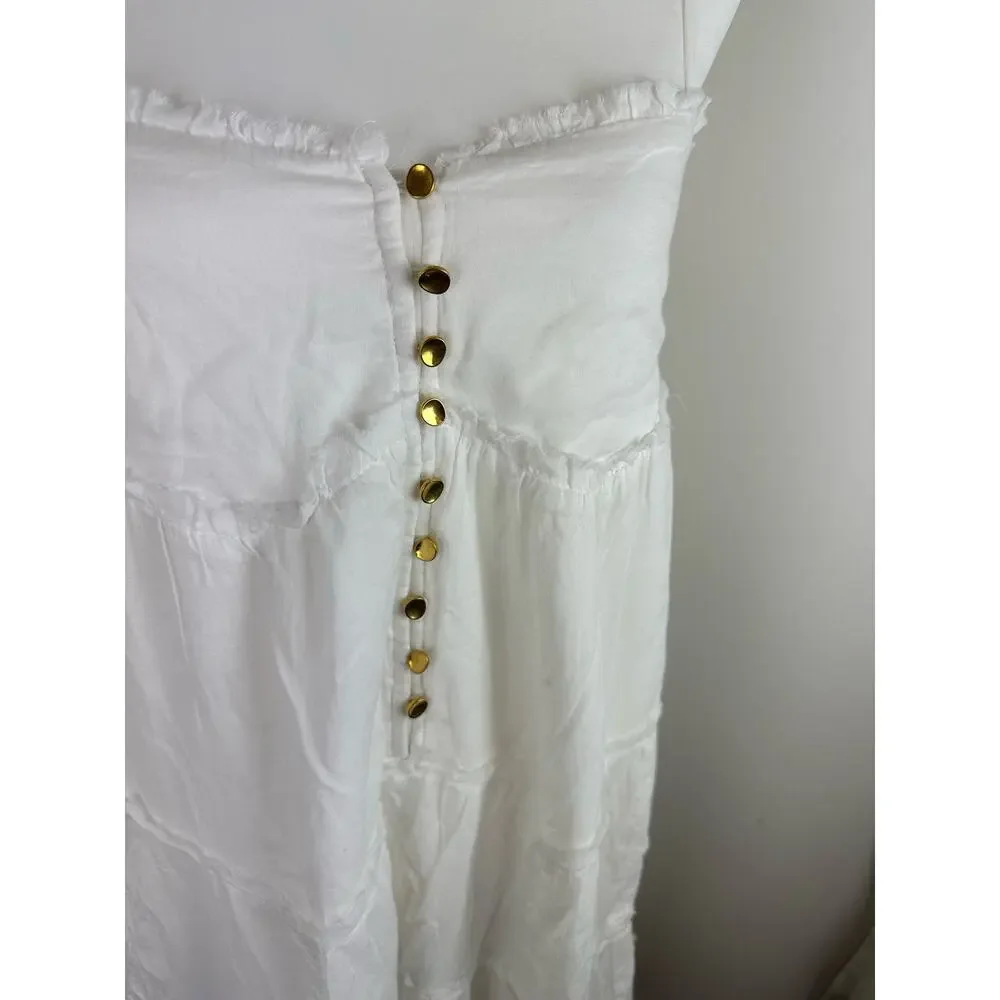 New w/FLAW Show Me Your Mumu Gracie Midi Dress White- Small - Picture 3 of 10